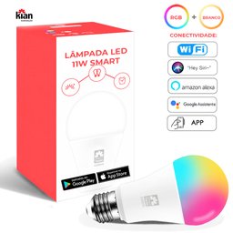 Kit 2 Lâmpada Inteligente 11w Smart Color Kian E27 Bivolt - 2