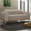 Ver imagem 2 de Sofá 180cm 3 Lugares Base Gold Molino D06 Linho C-370 Bege - Mpozenato