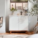 Ver imagem 1 de Aparador Buffet Balcão 2 com Gaveta Portas Estoril Branco