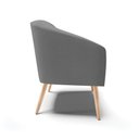 Ver imagem 5 de Kit 2 Poltronas Stella Linho Grafite A26 Pés Palito Natural - D'Rossi