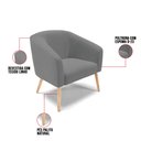 Ver imagem 7 de Kit 2 Poltronas Stella Linho Grafite A26 Pés Palito Natural - D'Rossi