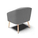 Ver imagem 6 de Kit 2 Poltronas Stella Linho Grafite A26 Pés Palito Natural - D'Rossi