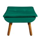 Ver imagem 3 de Puff Opala Veludo Verde Esmeralda Pés Palito Castanho
