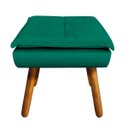 Ver imagem 2 de Puff Opala Veludo Verde Esmeralda Pés Palito Castanho