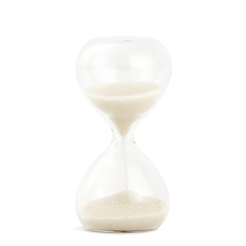 Ampulheta Decorativa em Vidro Areia Branca 1 Minuto 6cm 18336p Mart