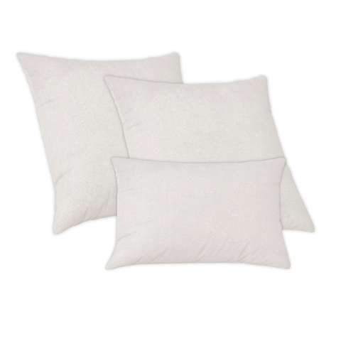 Kit 2 Capas de Almofadas 50x50 + 1 Capa 30x50cm Glamour Marfim