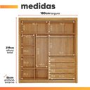 Ver imagem 4 de Guarda Roupas Casal com Espelho Ripado 2 Portas 4 Gavetas Luna