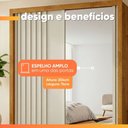 Ver imagem 7 de Guarda Roupas Casal com Espelho Ripado 2 Portas 4 Gavetas Luna