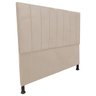 Cabeceira de Cama Box Viúva 130cm Estofada Laura Bege - 1