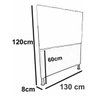 Cabeceira de Cama Box Viúva 130cm Estofada Laura Bege - 3