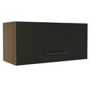 Ver imagem 1 de Armário de Cozinha Aéreo de Cozinha 70 cm 1 Porta Basculante Rustic/Preto Agata Madesa