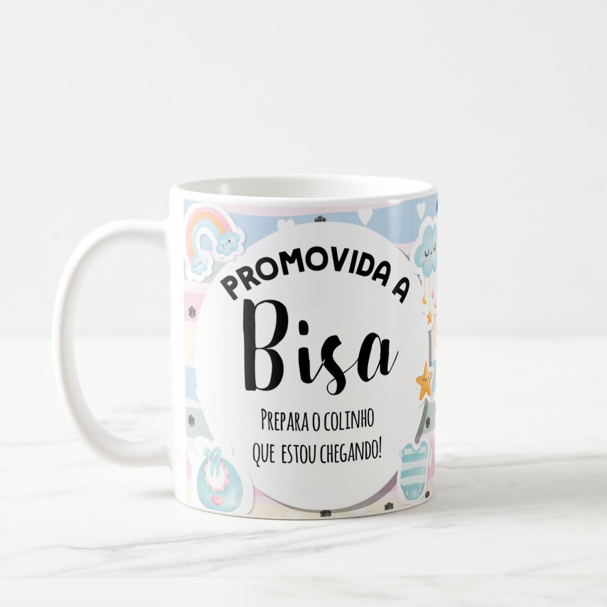 Caneca Presente Anúncio Gravidez Gestação Para Bisavó Bisa - 2