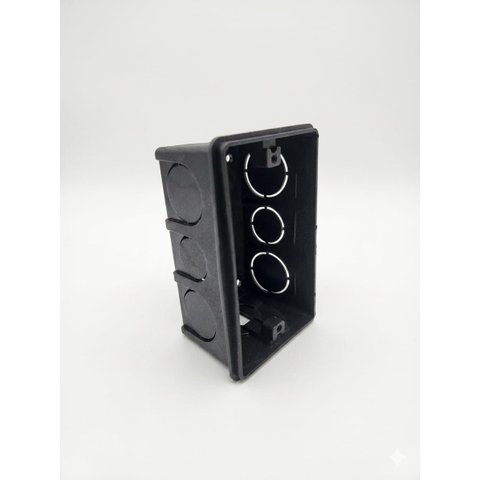 Kit 100 Unidades Caixa 4x2 Passagem Preta