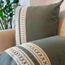 Ver imagem 4 de Capa de Almofada Atelier Renda Verde 45x45