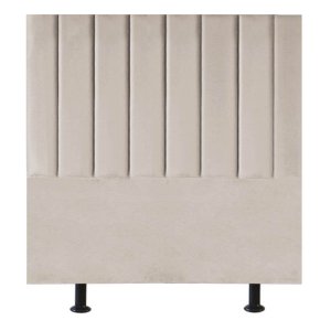 Cabeceira de Cama Solteiro Box 90 Cm Karla Carla Suede:bege
