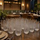 Ver imagem 2 de Jogo 24 Copos Altos Vidro 370ml Canelado Bangkok Wolff Servir Sucos Água Drinks Restaurantes Bares