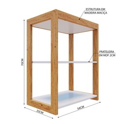 Mesa de Apoio/Café Auxiliar para Escritórios Bia - Branco - 2