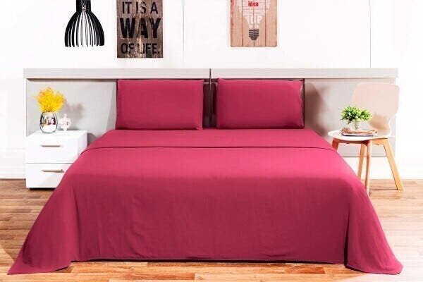 JOGO DE CAMA LOFT CASAL 220x240: VINHO - 1