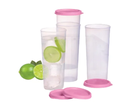 Ver mais imagens de Tupperware Kit 5 Peças Jarra 2L E Copos Com Tampa 470ML Rosa Kit 5 Peças Jarra 2L E Copos Com Tampa 