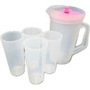Ver imagem 4 de Tupperware Kit 5 Peças Jarra 2L E Copos Com Tampa 470ML Rosa Kit 5 Peças Jarra 2L E Copos Com Tampa