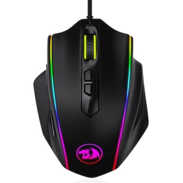 MOUSE USB GAMING REDRAGON M720-RGB VAMPIRE 10.000 DPI PRETO