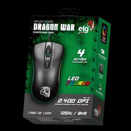 Mouse Usb Gaming Elg Dragon War Led 2400dpi Preto - 2