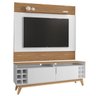 Painel TV 50 Pol E Rack 160cm com Adega 011078X088167 Branco Noce DCASA - 1
