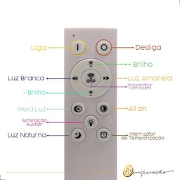 Plafon Moderno Led Gold Multicolor com Controle Dimmer 72w - 5