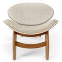 Ver imagem 3 de Kit 4 Poltronas Decorativa Orgânica Sala Living Kadosh L02 Linho Palha - Lyam Decor