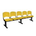 Ver imagem 1 de Longarina Plástica 5 Lugares A/E Amarelo Lara