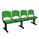 Ver imagem 1 de Longarina Plástica 4 Lugares A/E Verde Lara