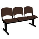 Ver imagem 1 de Longarina Plástica 3 Lugares A/E Marrom Lara