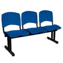 Ver imagem 1 de Longarina Plástica 3 Lugares A/E Azul Lara