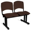 Ver imagem 1 de Longarina Plástica 2 Lugares A/E Marrom Lara