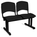 Ver imagem 1 de Longarina Plástica 2 Lugares A/E Preto Lara