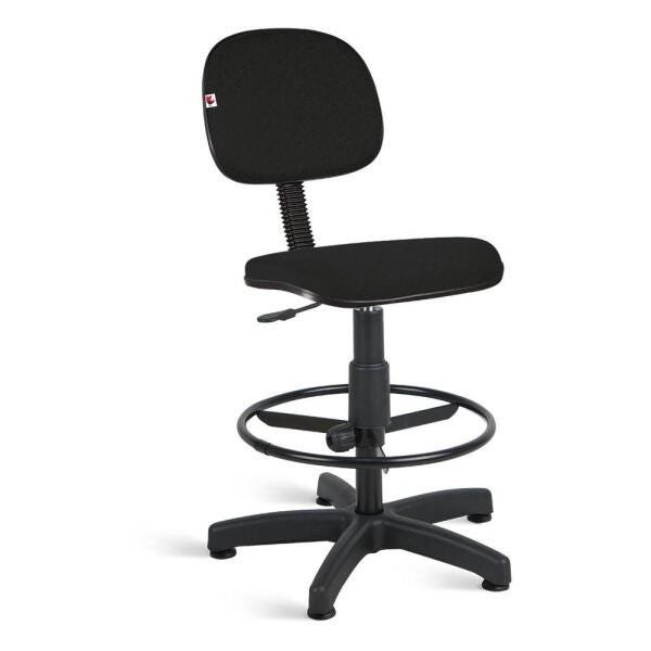 Cadeira Caixa Secretária Tecido Preto - 1