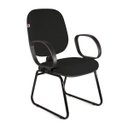 Ver imagem 1 de Cadeira Ágata Diretor Pé Sky Braço Corsa Tecido Preto