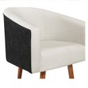 Ver imagem 5 de Kit 02 Poltronas Luiza Pés Palito Factor Preto e Linho - Doce Sonho Móveis KIT 2 POLTRONA POLTRONAS
