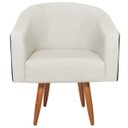Ver imagem 4 de Kit 02 Poltronas Luiza Pés Palito Factor Preto e Linho - Doce Sonho Móveis KIT 2 POLTRONA POLTRONAS