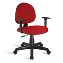 Ver imagem 1 de Cadeira Ágata Executiva Giratória Braço Regulável Tecido Vermelho