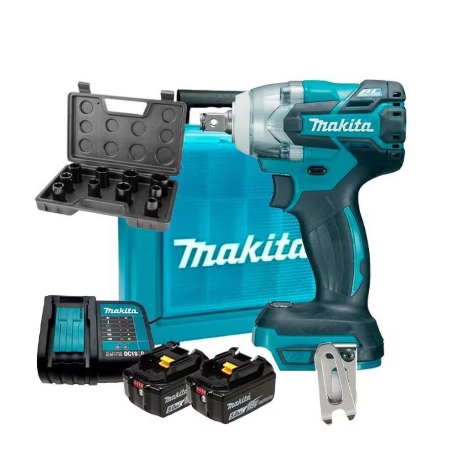 Chave de Impacto Makita Dtw300 2 Baterias 3ah + Carregador Cor Azul-turquesa 110v/220v - 2