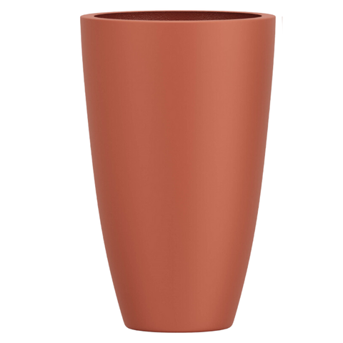 Vaso de Fibra de Vidro Roma m 70cm Brilhantes e Foscos Decorativo Terracota Fosco