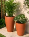 Ver imagem 2 de Vaso de Fibra de Vidro Roma m 70cm Brilhantes e Foscos Decorativo Terracota Fosco