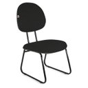 Ver imagem 1 de Cadeira Ágata Executiva Pé Sky L Duplo Tecido Preto