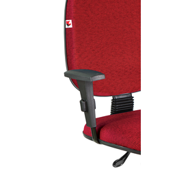 Cadeira Ágata Gerente Gir Braço Regulável Tecido Vermelho - 3