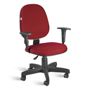 Ver imagem 1 de Cadeira Ágata Gerente Gir Braço Regulável Tecido Vermelho