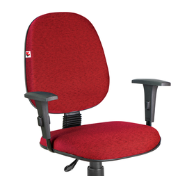 Cadeira Ágata Gerente Gir Braço Regulável Tecido Vermelho - 2