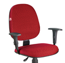 Ver imagem 2 de Cadeira Ágata Gerente Gir Braço Regulável Tecido Vermelho