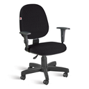 Ver imagem 1 de Cadeira Ágata Gerente Gir Braço Regulável Tecido Preto