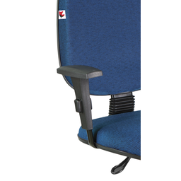 Cadeira Ágata Gerente Gir Braço Regulável Tecido Azul com Preto - 3